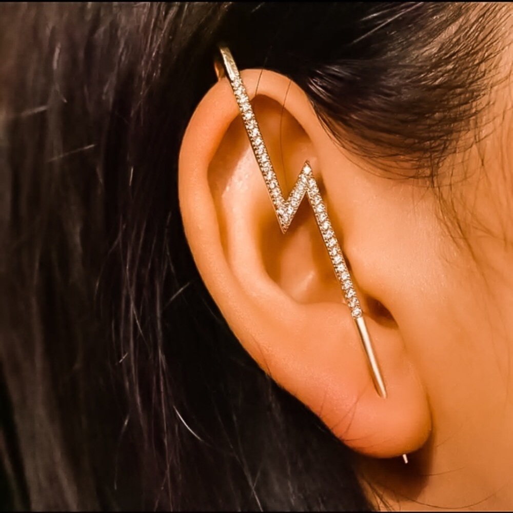 ⚜️𝟯𝟬%𝗢𝗙𝗙 𝗯𝘂𝗻𝗱𝗹𝗲𝘀 𝟯+⚜️ NEW CZ Silver Flash Ear Hook - Picture 3 of 14